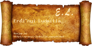 Erényi Ludmilla névjegykártya
